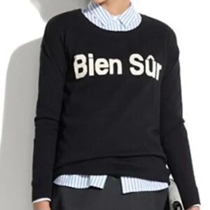 Madewell Bien Sûr Graphic Intarsia Pullover Sweater